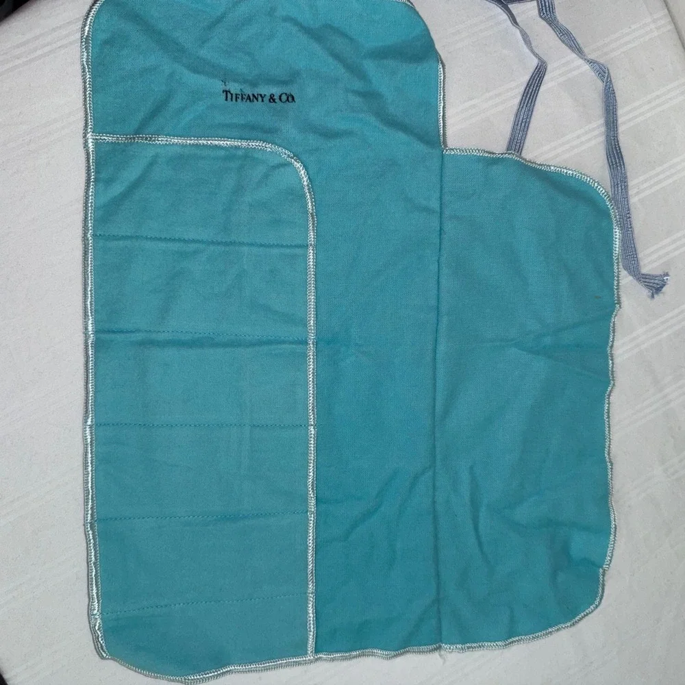 Tiffany & Co Blue Flannel Silverware Storage Silver Anti Tarnish Cloth Set of 2‎